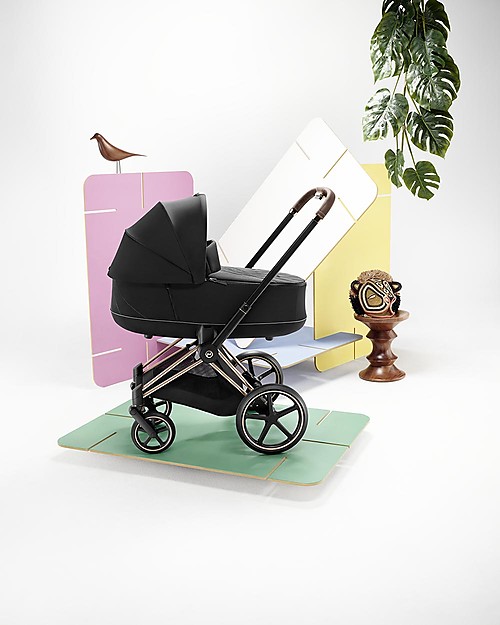 Cybex Navicella Lux Priam - Deep Black - Comoda e Spaziosa! Carrozzine e Navicelle