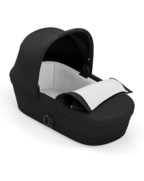 Cybex Navicella Melio 2 - Deep Black - Comoda e Spaziosa! Carrozzine e Navicelle