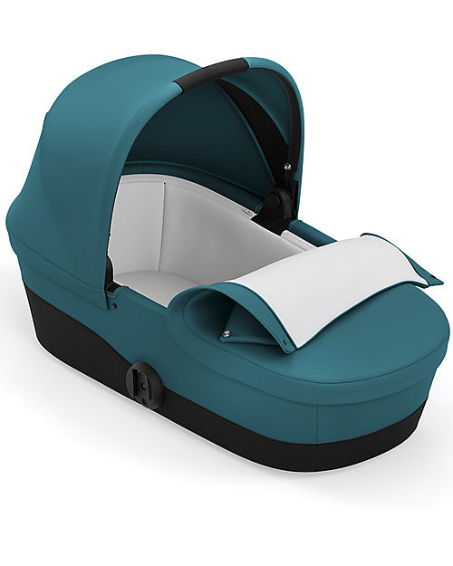 Cybex Navicella Melio 2 - River Blue - Comoda e Spaziosa! Carrozzine e Navicelle