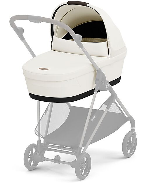 Cybex Navicella Melio - Canvas White - Comoda e Facile da Trasportare Carrozzine e Navicelle