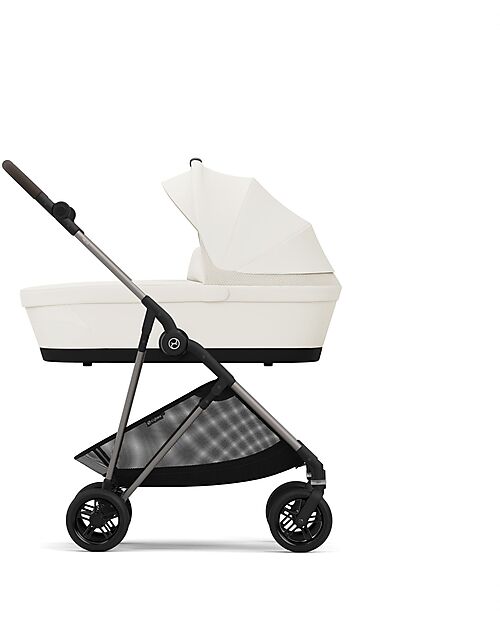 Cybex Navicella Melio - Canvas White - Comoda e Facile da Trasportare Carrozzine e Navicelle