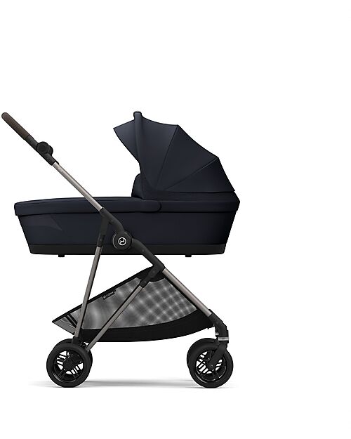 Cybex Navicella Melio - Dark Blue - Comoda e Facile da Trasportare Carrozzine e Navicelle