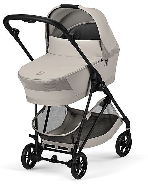 Cybex Navicella Melio - Dune Grey - Comoda e Facile da Trasportare Carrozzine e Navicelle
