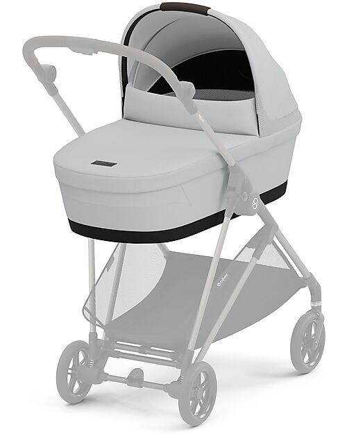Cybex Navicella Melio - Fog Grey - Comoda e Facile da Trasportare Carrozzine e Navicelle