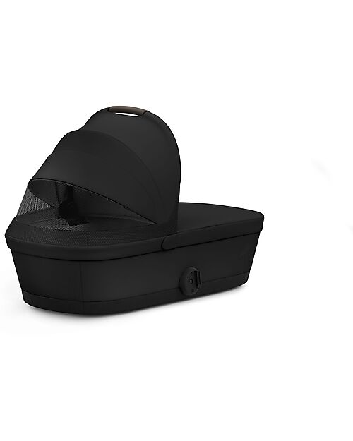Cybex Navicella Melio - Magic Black - Comoda e Facile da Trasportare Carrozzine e Navicelle