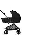 Cybex Navicella Melio - Magic Black - Comoda e Facile da Trasportare Carrozzine e Navicelle