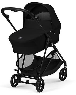 Cybex Navicella Melio - Magic Black - Comoda e Facile da Trasportare Carrozzine e Navicelle