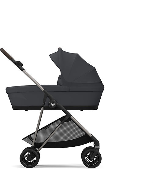 Cybex Navicella Melio - Monument Grey - Comoda e Facile da Trasportare Carrozzine e Navicelle