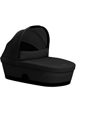 Cybex Navicella Melio - Moon Black - Comoda e Facile da Trasportare Carrozzine e Navicelle