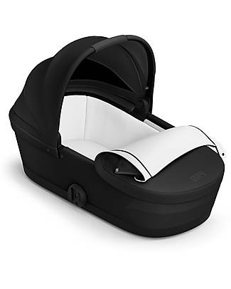 Cybex Navicella Melio - Moon Black - Comoda e Facile da Trasportare Carrozzine e Navicelle