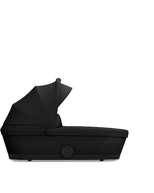 Cybex Navicella Melio - Moon Black - Comoda e Facile da Trasportare Carrozzine e Navicelle