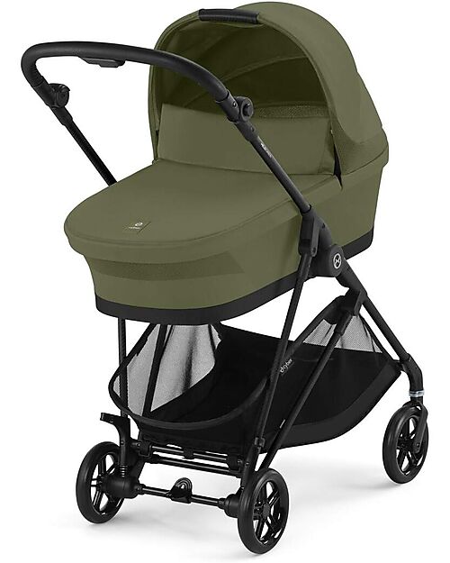 Cybex Navicella Melio - Moss Green - Comoda e Facile da Trasportare Carrozzine e Navicelle