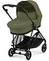 Cybex Navicella Melio - Moss Green - Comoda e Facile da Trasportare Carrozzine e Navicelle