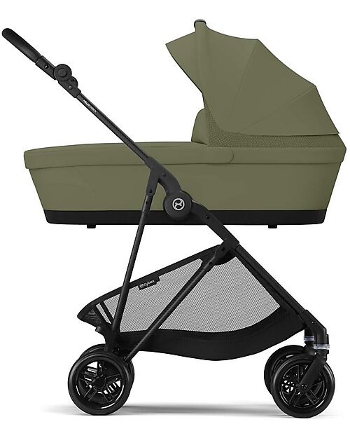 Cybex Navicella Melio - Moss Green - Comoda e Facile da Trasportare Carrozzine e Navicelle