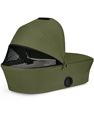 Cybex Navicella Melio - Moss Green - Comoda e Facile da Trasportare Carrozzine e Navicelle
