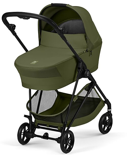 Cybex Navicella Melio - Moss Green - Comoda e Facile da Trasportare Carrozzine e Navicelle