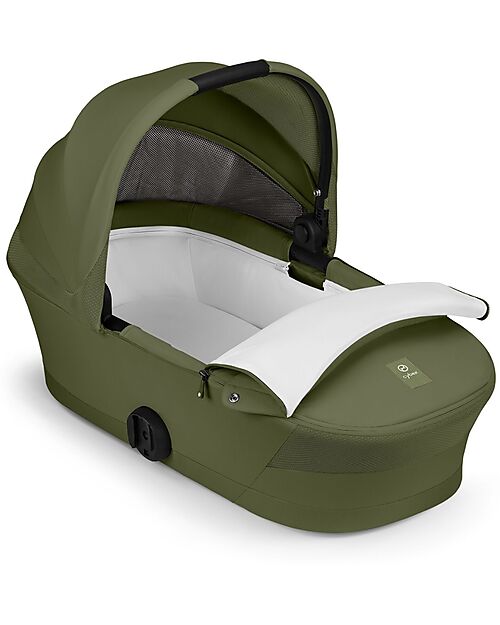 Cybex Navicella Melio - Moss Green - Comoda e Facile da Trasportare Carrozzine e Navicelle