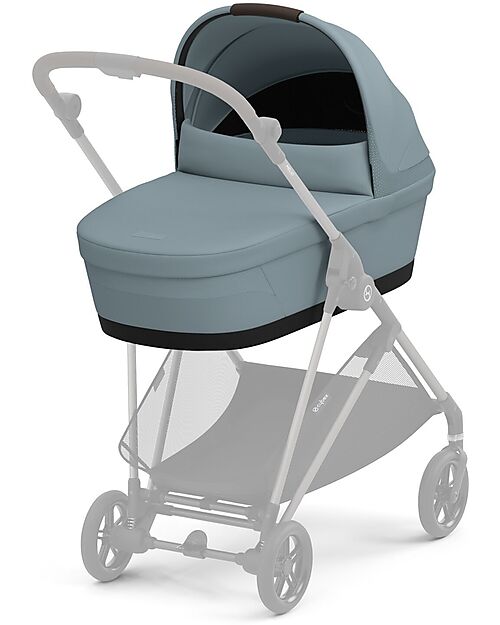 Cybex Navicella Melio - Stormy Blue - Comoda e Facile da Trasportare Carrozzine e Navicelle