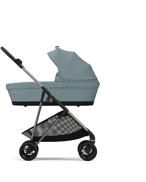 Cybex Navicella Melio - Stormy Blue - Comoda e Facile da Trasportare Carrozzine e Navicelle