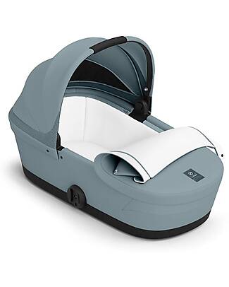 Cybex Navicella Melio - Stormy Blue - Comoda e Facile da Trasportare Carrozzine e Navicelle