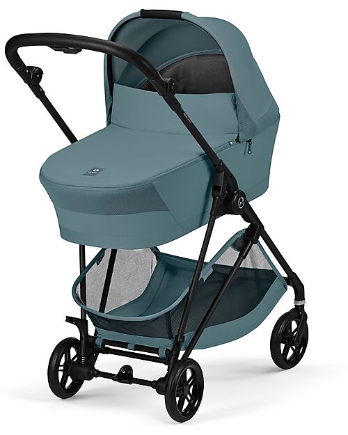 Cybex Navicella Melio - Stormy Blue - Comoda e Facile da Trasportare Carrozzine e Navicelle