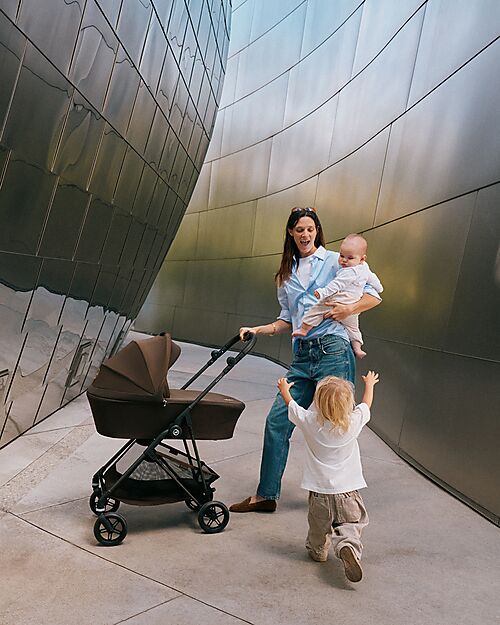 Cybex Navicella Melio - Stormy Blue - Comoda e Facile da Trasportare Carrozzine e Navicelle