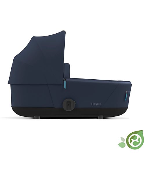 Cybex Navicella Mios Lux  - Dark Navy Blue - Stile Urbano! -  Collezione Conscious Tessuto Realizzato con 21 Bottoglie di Plastica Riciclate Carrozzine e Navicelle