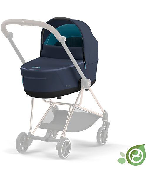 Cybex Navicella Mios Lux  - Dark Navy Blue - Stile Urbano! -  Collezione Conscious Tessuto Realizzato con 21 Bottoglie di Plastica Riciclate Carrozzine e Navicelle
