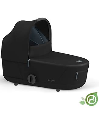 Cybex Navicella Mios Lux  - Onyx Black - Stile Urbano! -  Collezione Conscious Tessuto Realizzato con 21 Bottoglie di Plastica Riciclate Carrozzine e Navicelle