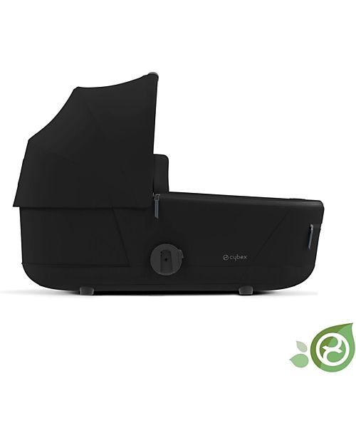 Cybex Navicella Mios Lux  - Onyx Black - Stile Urbano! -  Collezione Conscious Tessuto Realizzato con 21 Bottoglie di Plastica Riciclate Carrozzine e Navicelle