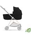 Cybex Navicella Mios Lux  - Onyx Black - Stile Urbano! -  Collezione Conscious Tessuto Realizzato con 21 Bottoglie di Plastica Riciclate Carrozzine e Navicelle