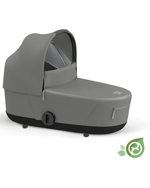 Cybex Navicella Mios Lux  - Pearl Grey - Stile Urbano! -  Collezione Conscious Tessuto Realizzato con 21 Bottoglie di Plastica Riciclate Carrozzine e Navicelle