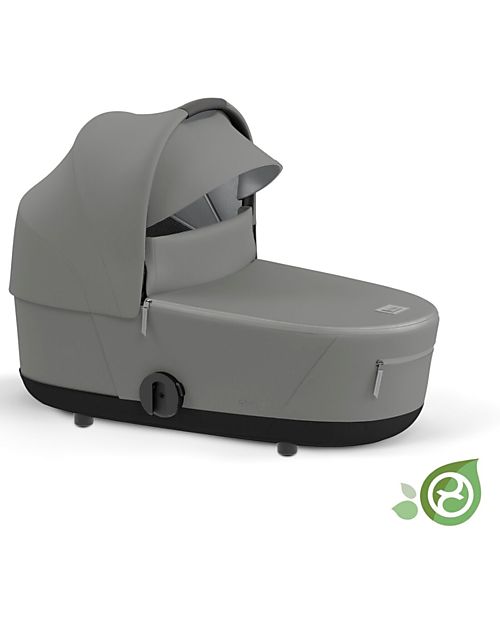 Cybex Navicella Mios Lux  - Pearl Grey - Stile Urbano! -  Collezione Conscious Tessuto Realizzato con 21 Bottoglie di Plastica Riciclate Carrozzine e Navicelle