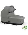 Cybex Navicella Mios Lux  - Pearl Grey - Stile Urbano! -  Collezione Conscious Tessuto Realizzato con 21 Bottoglie di Plastica Riciclate Carrozzine e Navicelle