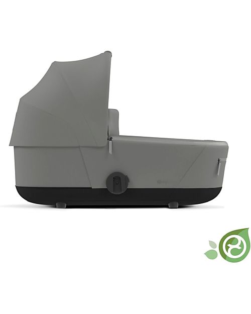 Cybex Navicella Mios Lux  - Pearl Grey - Stile Urbano! -  Collezione Conscious Tessuto Realizzato con 21 Bottoglie di Plastica Riciclate Carrozzine e Navicelle