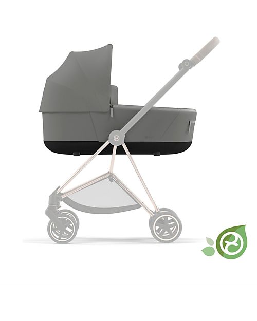 Cybex Navicella Mios Lux  - Pearl Grey - Stile Urbano! -  Collezione Conscious Tessuto Realizzato con 21 Bottoglie di Plastica Riciclate Carrozzine e Navicelle