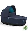 Cybex Navicella Priam o e-Priam Lux  - Dark Navy Blue - Comoda e Spaziosa! - Collezione Conscious Tessuto Realizzato con 21 Bottoglie di Plastica Riciclate Carrozzine e Navicelle