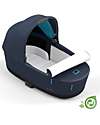 Cybex Navicella Priam o e-Priam Lux  - Dark Navy Blue - Comoda e Spaziosa! - Collezione Conscious Tessuto Realizzato con 21 Bottoglie di Plastica Riciclate Carrozzine e Navicelle
