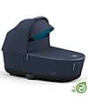 Cybex Navicella Priam o e-Priam Lux  - Dark Navy Blue - Comoda e Spaziosa! - Collezione Conscious Tessuto Realizzato con 21 Bottoglie di Plastica Riciclate Carrozzine e Navicelle