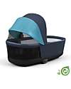 Cybex Navicella Priam o e-Priam Lux  - Dark Navy Blue - Comoda e Spaziosa! - Collezione Conscious Tessuto Realizzato con 21 Bottoglie di Plastica Riciclate Carrozzine e Navicelle