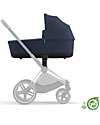Cybex Navicella Priam o e-Priam Lux  - Dark Navy Blue - Comoda e Spaziosa! - Collezione Conscious Tessuto Realizzato con 21 Bottoglie di Plastica Riciclate Carrozzine e Navicelle