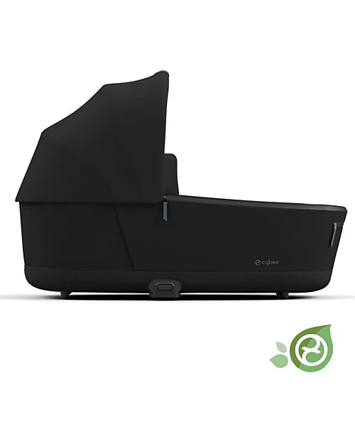 Cybex Navicella Priam o e-Priam Lux  - Onyx Black - Comoda e Spaziosa! - Collezione Conscious Tessuto Realizzato con 21 Bottoglie di Plastica Riciclate Carrozzine e Navicelle