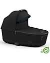 Cybex Navicella Priam o e-Priam Lux  - Onyx Black - Comoda e Spaziosa! - Collezione Conscious Tessuto Realizzato con 21 Bottoglie di Plastica Riciclate Carrozzine e Navicelle
