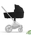 Cybex Navicella Priam o e-Priam Lux  - Onyx Black - Comoda e Spaziosa! - Collezione Conscious Tessuto Realizzato con 21 Bottoglie di Plastica Riciclate Carrozzine e Navicelle
