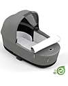 Cybex Navicella Priam o e-Priam Lux  - Pearl Grey  - Comoda e Spaziosa! - Collezione Conscious Tessuto Realizzato con 21 Bottoglie di Plastica Riciclate Carrozzine e Navicelle