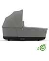 Cybex Navicella Priam o e-Priam Lux  - Pearl Grey  - Comoda e Spaziosa! - Collezione Conscious Tessuto Realizzato con 21 Bottoglie di Plastica Riciclate Carrozzine e Navicelle