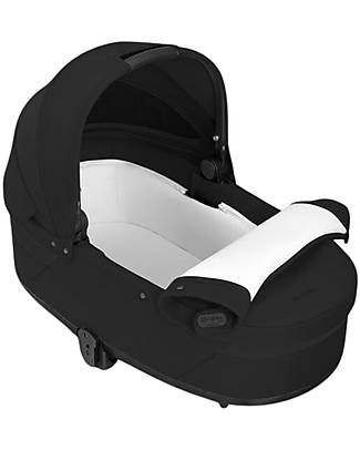 Cybex Navicella S Lux - Moon Black - Comoda e Facile da Trasportare Carrozzine e Navicelle