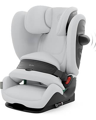 Cybex Pallas G2 i-Size Car Seat - Fog Grey - with Advanced Impact Shield - Group 1/2/3 Car Seats Group 1/2/3