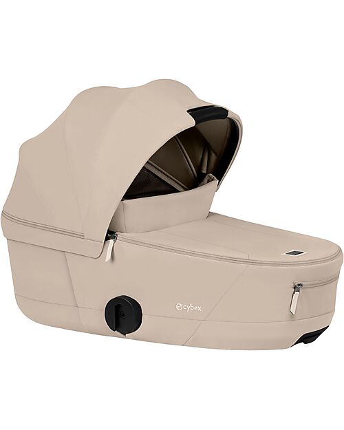Cybex Passeggino 2 in 1 Coya con Navicella - Cozy Beige - Telaio Matt Black - dalla Nascita ai 4 anni Passeggini Leggeri