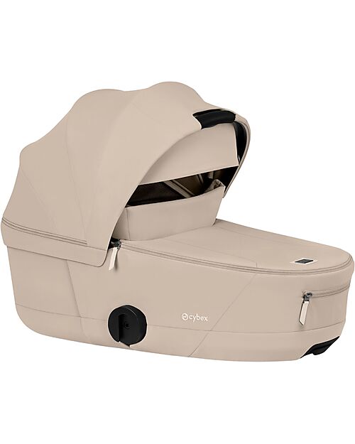 Cybex Passeggino 2 in 1 Coya con Navicella - Cozy Beige - Telaio Matt Black - dalla Nascita ai 4 anni Passeggini Leggeri